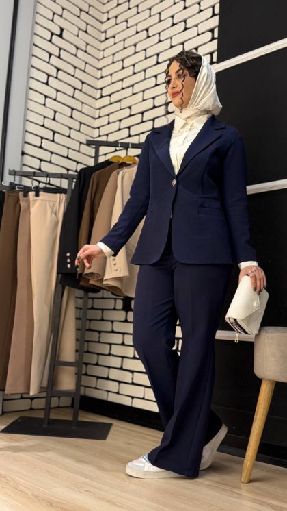 کت و شلوارمزونی 4 دکمه استین 3 دکمه دلوان 5218