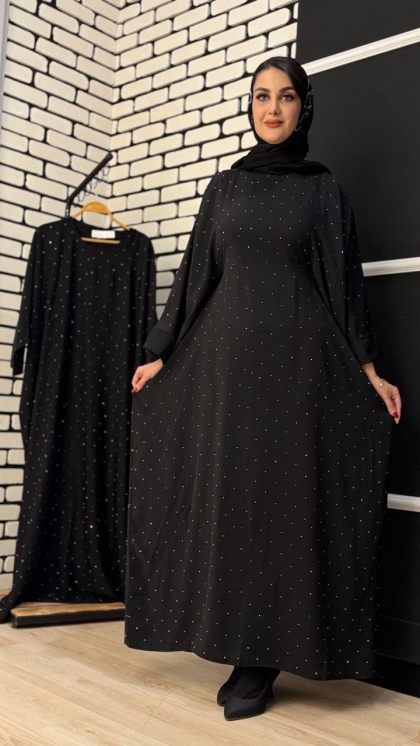 مانتوعبایی فول نگین مجلسی 5149