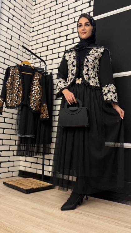 کت دامن شال سوزن دوزی 9701