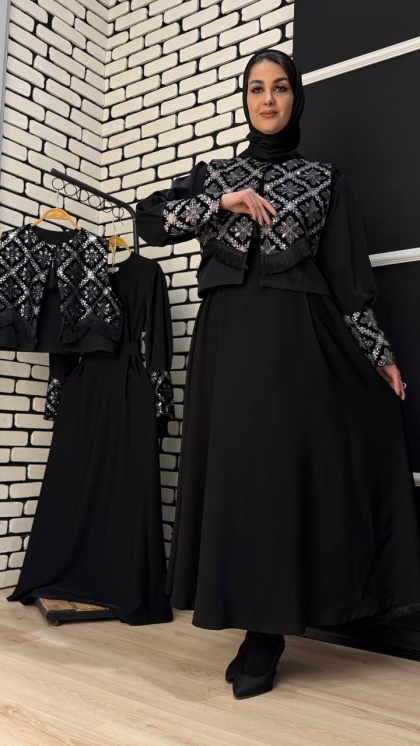 جلیقه سارافون سوزن پولک دوزی تارا  5206