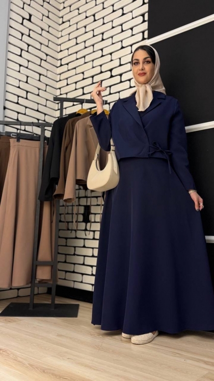 شومیز دامن مزونی کمربنددار مدل ارمیتا 5228