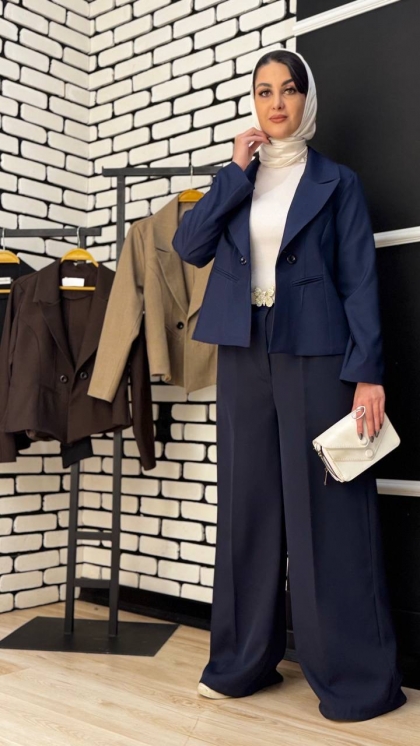 کت تک مزونی بزایاق دو دکمه 5201