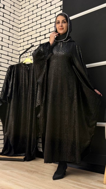 مانتو عبایی مخمل ژاکارد نازیلا  5148