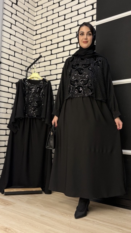 ست سارافون رویه سرمه دوزی 5150