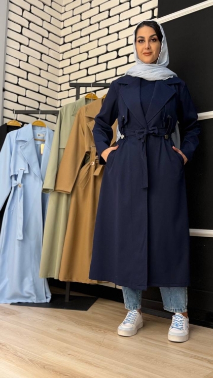 مانتو بلند ژیله دار تینا 5210